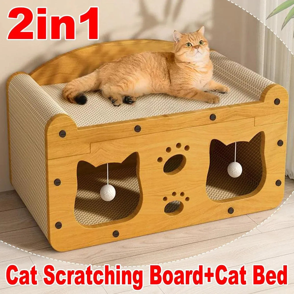 Cat Scratching Board Nest All in One Wear Resistant House Cat Scratching Toy