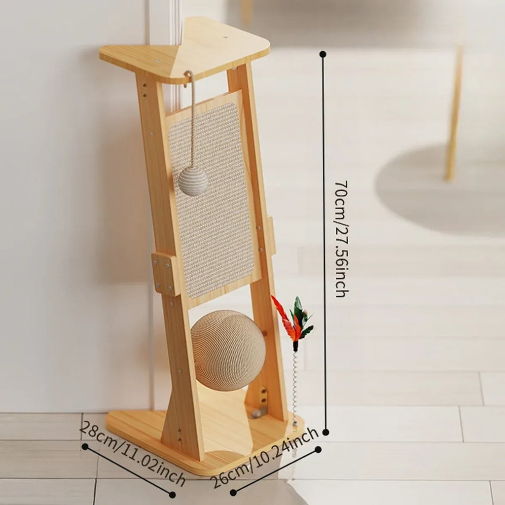 Cat Scratch Board Upright Claw Grinding Post Corner Scratching Column For Indoor