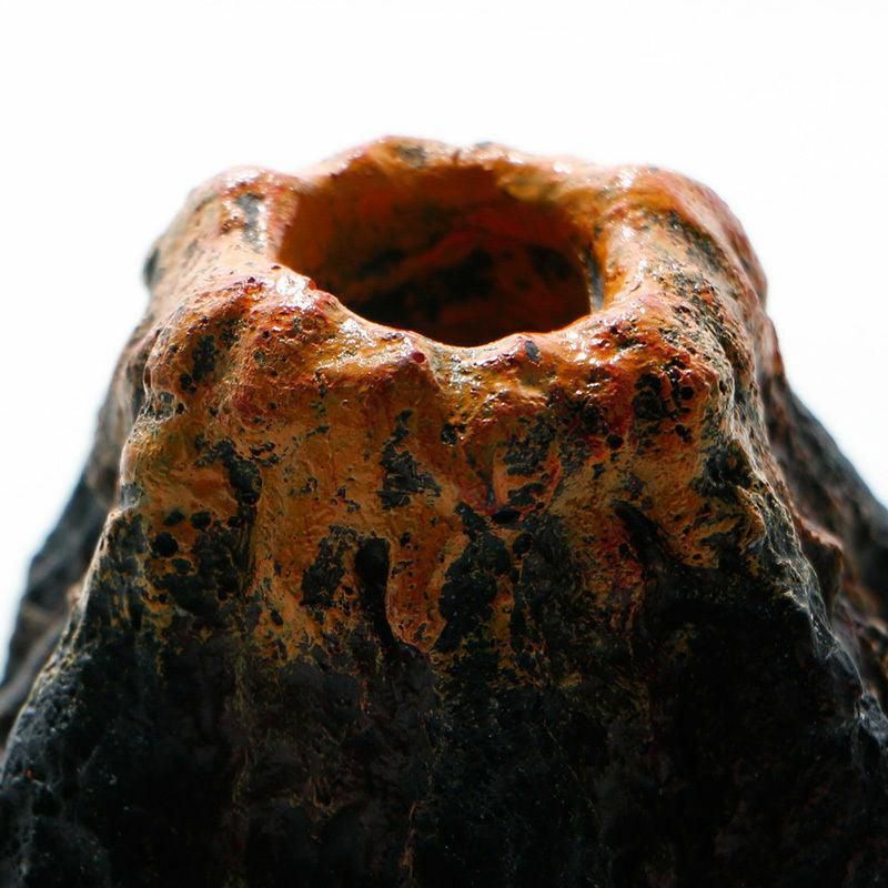 Aquarium Ornament Decoration Fish Tank Air Bubble Stone Volcano Shape Rockery