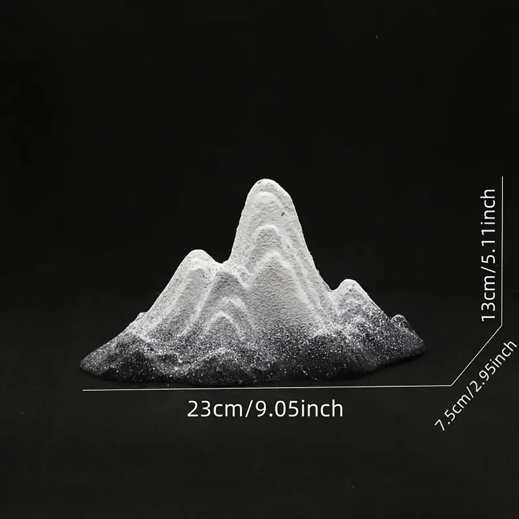 Snow Mountain Small Ornament Aquarium Decor Resin for Fish Tank Terrarium DIY