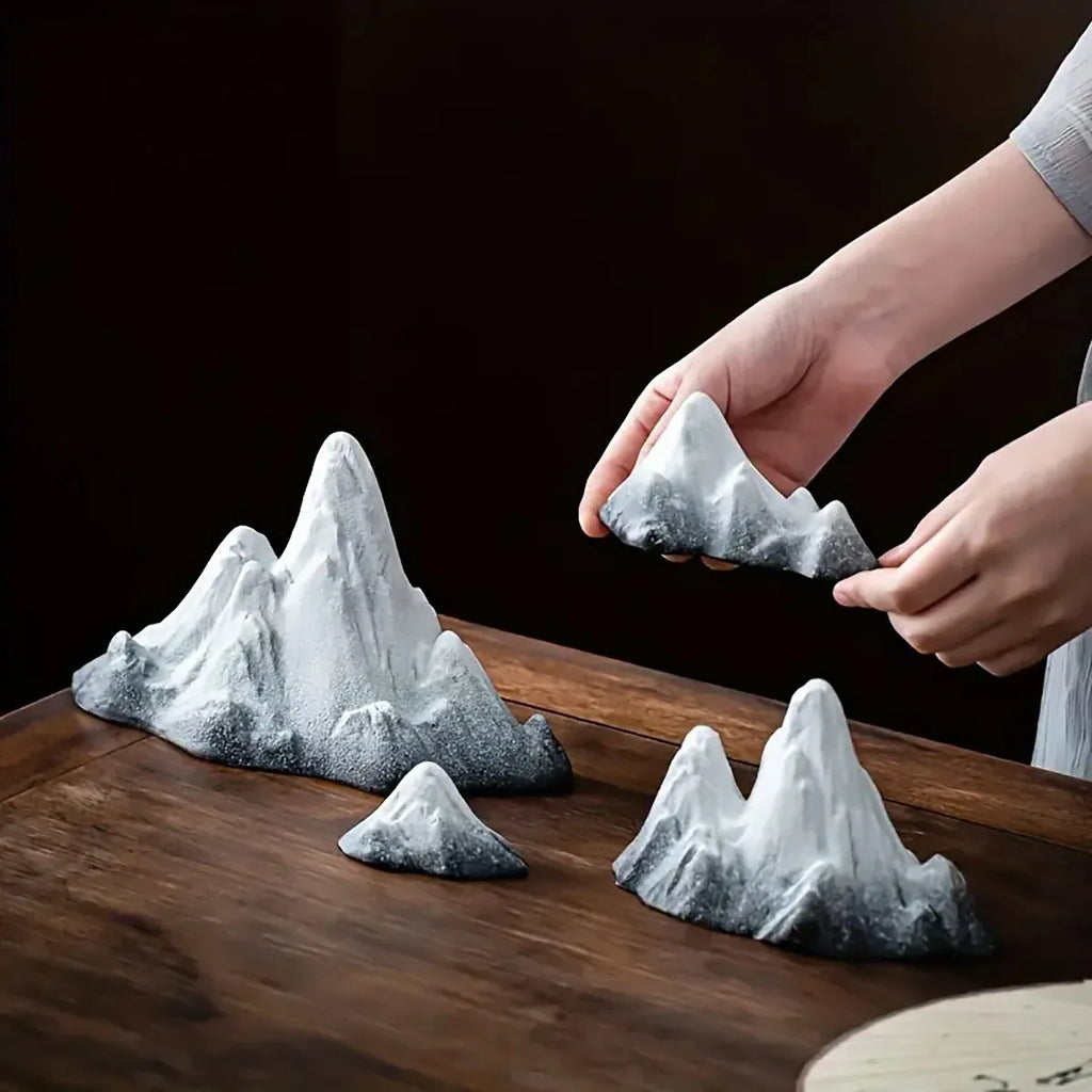 Snow Mountain Small Ornament Aquarium Decor Resin for Fish Tank Terrarium DIY