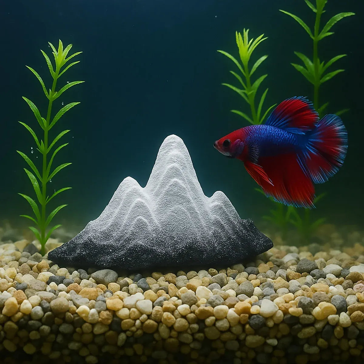 Snow Mountain Small Ornament Aquarium Decor Resin for Fish Tank Terrarium DIY
