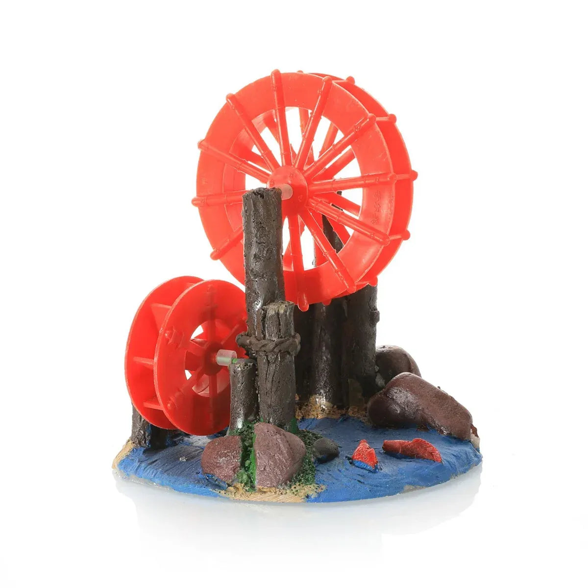 Resin Aquarium Windmill Ornament with Spinning Wheel for Fish Tank