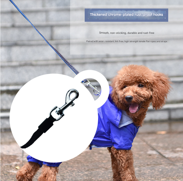 Blue 3-in-1 Retractable Dog Leash with LED Flashlight and Waste Bag Dispenser 5m Nylon Lead for Dogs up to 20kg Essential Pet Walking Gear