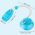 Blue Slipper-Style Dog Chew Toy with Suction Cup – Durable Chew-Resistant Teether for Mental Stimulation & Independent Play
