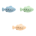 3-Piece Fish-Shaped Silicone Cat Toy with Catnip – Interactive Dental Care & Hairball Relief, BPA-Free Food-Grade