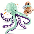 2-Pack Green Plush Octopus Dog Toys with Squeaker – Interactive Chew Toy, Durable Teeth-Cleaning & Boredom Relief, 35cm