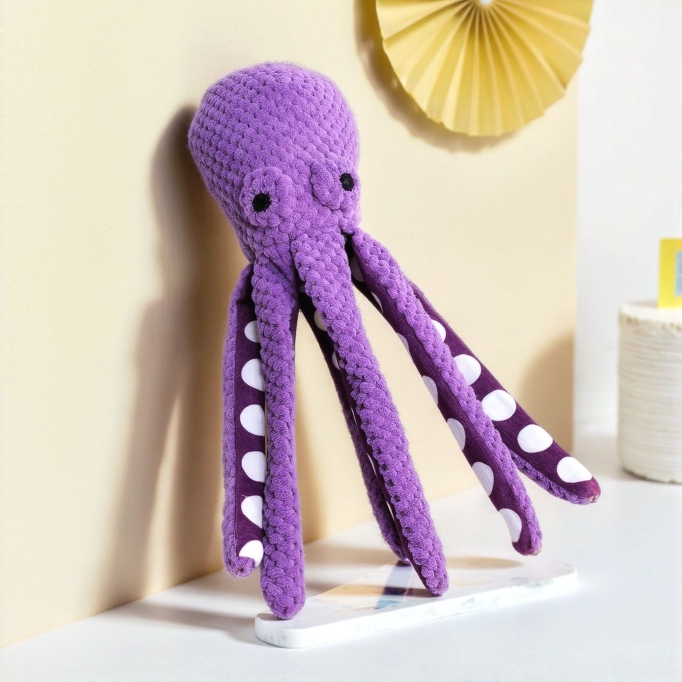 2-Pack Purple Plush Octopus Dog Toys with Squeaker – Interactive Chew Toy, Durable Teeth-Cleaning & Boredom Relief, 35cm