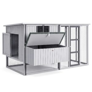 i.Pet Chicken Coop 219cm Rabbit Hutch Poultry Cage Outdoor Enclosure Wood