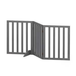i.Pet Dog Gate Playpen Enclosure 3 Panels Pet Door Fence Wooden Play Pen Stair