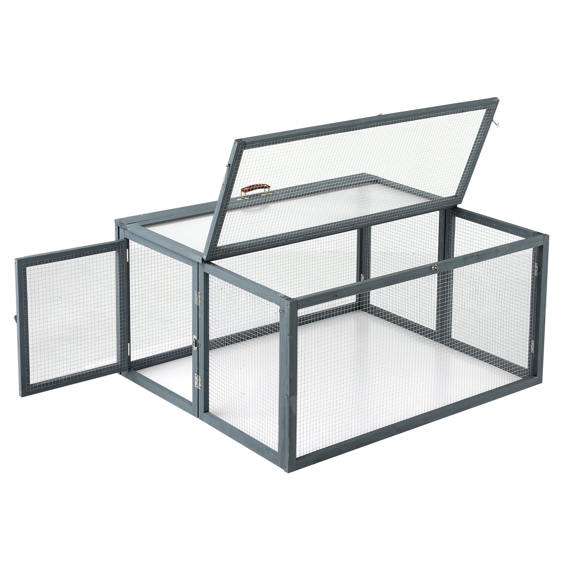i.Pet Chicken Coop Large Portable Wooden Rabbit Run Cage Hutch Outdoor Folding Hen House 110cm - Image 3