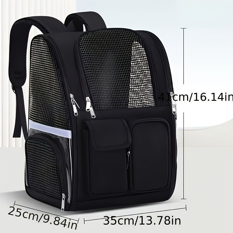 Dog Carrier Backpack Pet Transport Bag Travel Accessory For Dogs Dog Supplies - Gray - Size routine - Image 3