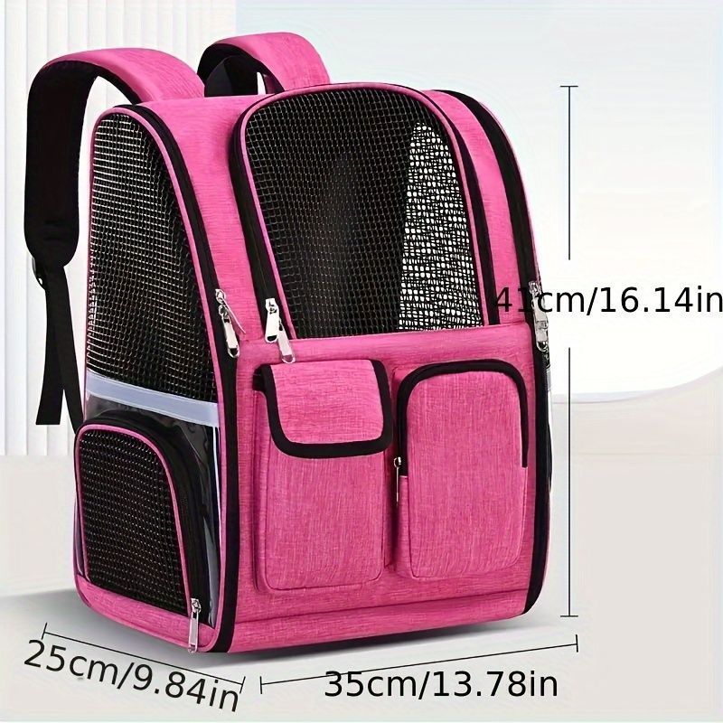 Dog Carrier Backpack Pet Transport Bag Travel Accessory For Dogs Dog Supplies - Gray - Size routine - Image 4