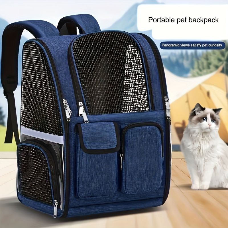 Dog Carrier Backpack Pet Transport Bag Travel Accessory For Dogs Dog Supplies - Gray - Size routine - Image 5