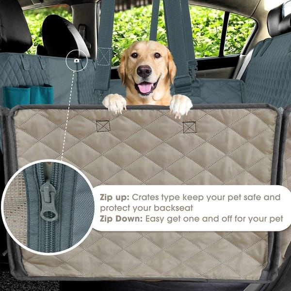 Dog Car Seat Cover for Australia – Durable, Easy Install with Side Flaps & Pockets - Image 3