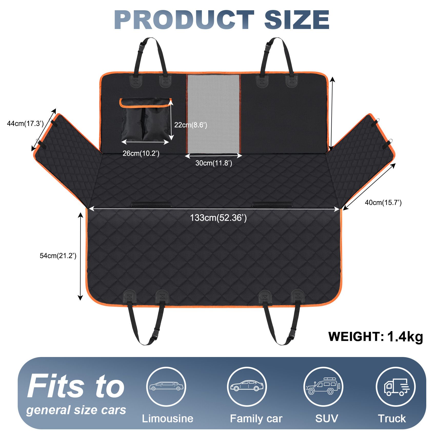 Dog Car Seat Cover for Australia – Durable, Easy Install with Side Flaps & Pockets - Image 4