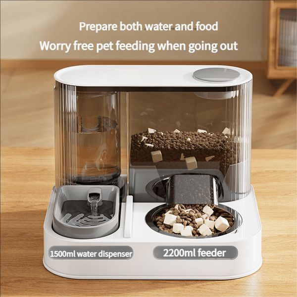 Gray Green Automatic Cat Feeder Cat Water Dispenser Cat Feeding Set Cat Supplies Cat Care - Image 2
