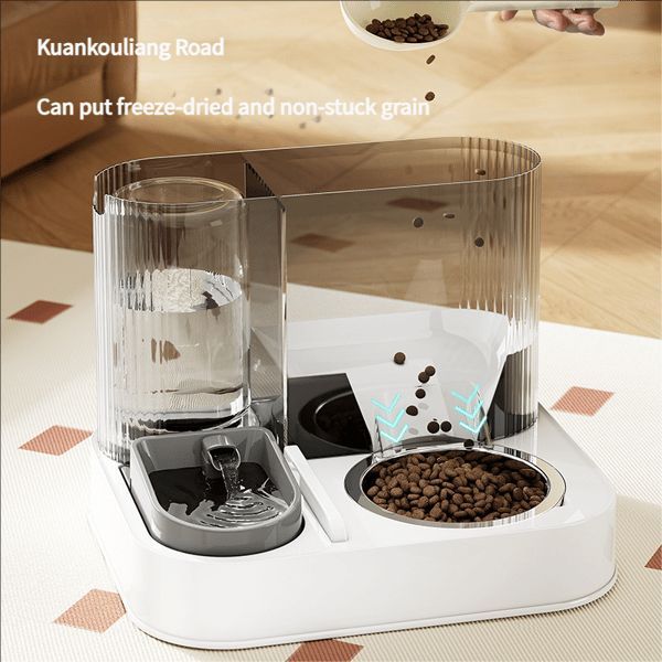 Gray Green Automatic Cat Feeder Cat Water Dispenser Cat Feeding Set Cat Supplies Cat Care - Image 3