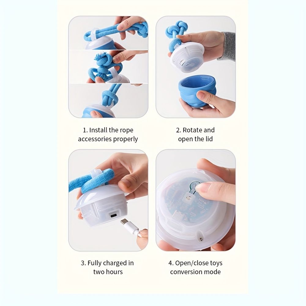 Blue Dog Toy Interactive Dog Toy Dog Ball Toy Dog Toy With Rope Pet Toy Dog Play Toy - Image 8
