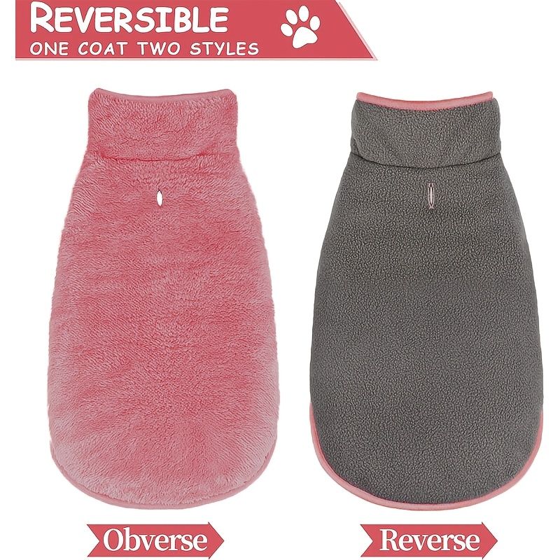 Pink XL Dog Fleece Vest, Super Warm & Windproof Winter Coat for Large Dogs - Image 5