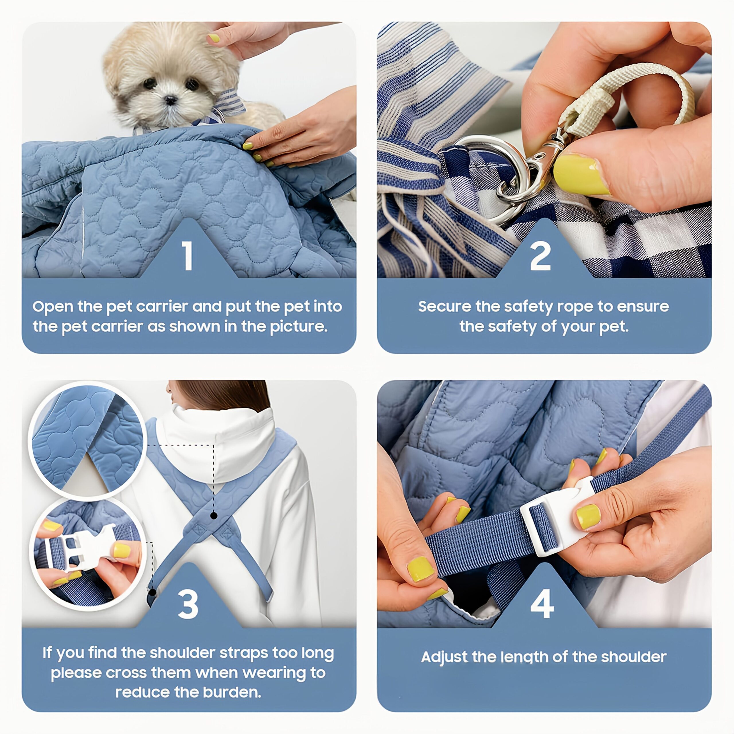 dog carrier vest, hands-free pet carrier, small dog carrier, dog hiking gear, pet travel accessories, Australian pet supplies, dog walking accessories, pet carrier vest -Blue - Image 5