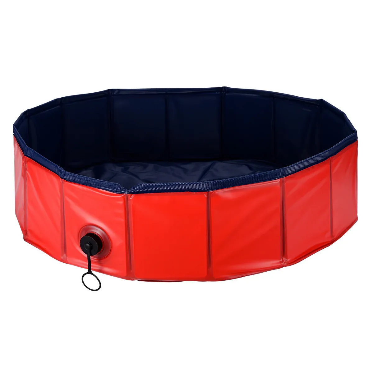 Foldable Dog Pet Pool Bathtub, Red, S - Image 5