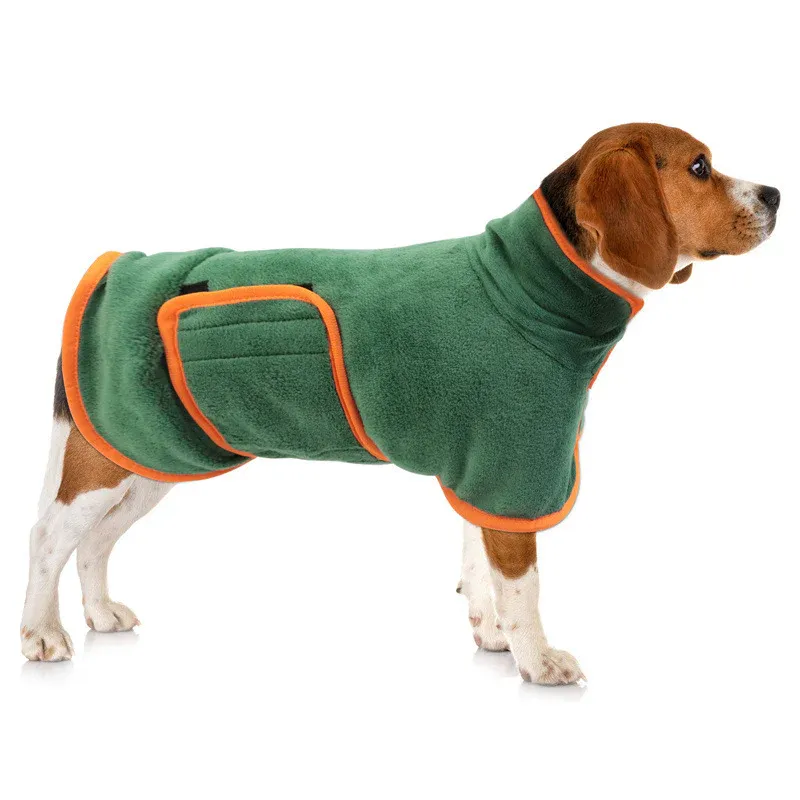 Dog Bathrobe Microfiber Absorbent Drying Coat, Brown, XL - Image 4