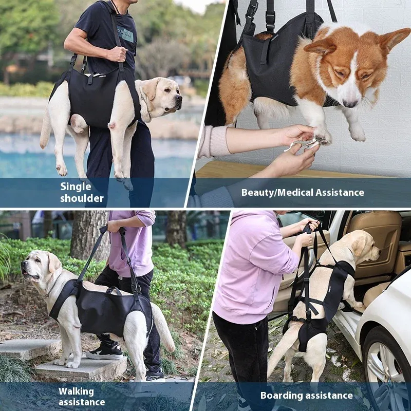 Dog Support Harness Oxford Cloth Mobility Assistance Strap, Pink,L - Image 5