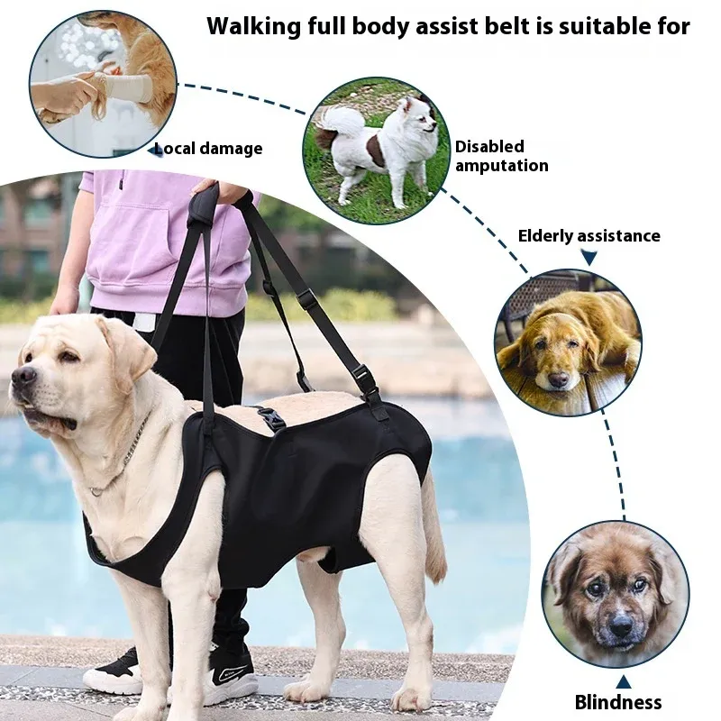 Dog Support Harness Oxford Cloth Mobility Assistance Strap, Pink,XL - Image 4