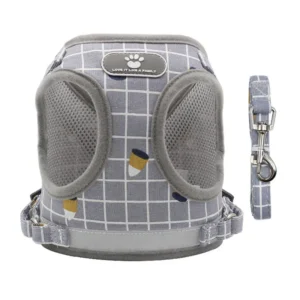 Small Dog Harness Vest Breathable Mesh Puppy Vest, Grey, XS