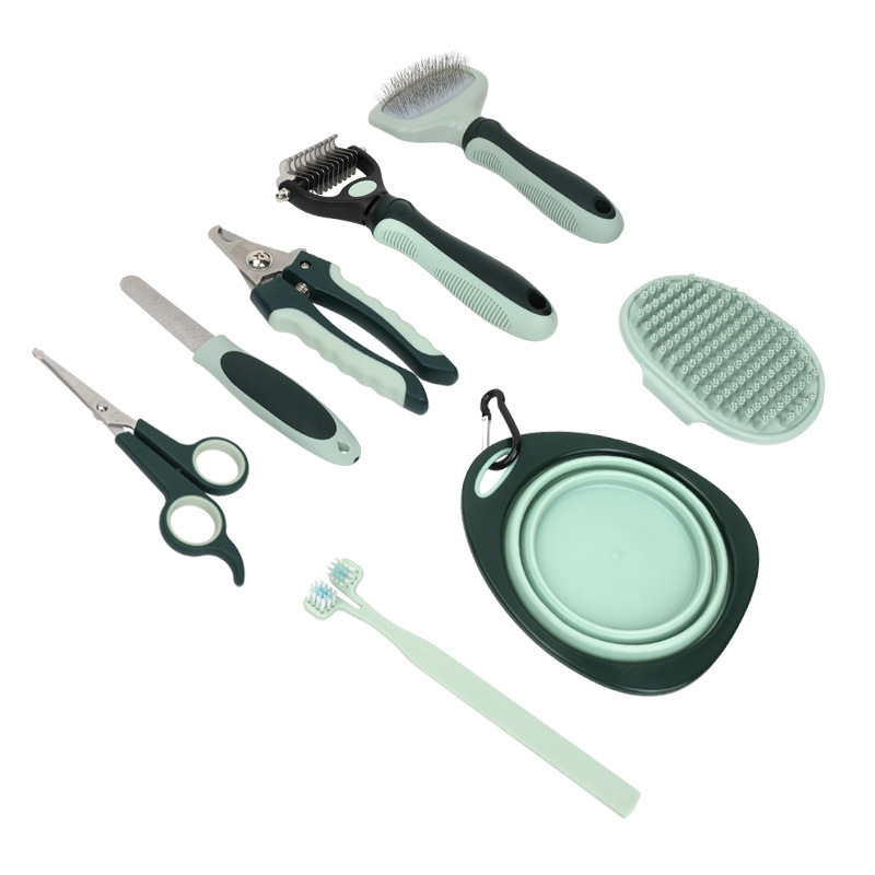 8-in-1 Pet Grooming Kit, Portable Dog Cat Grooming Supplies, Storage Bag for Daily Care - Image 2