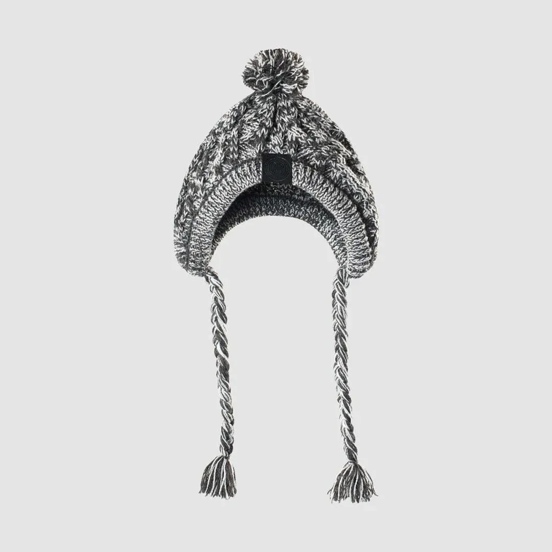 Dog Hat Knitted Windproof Winter Pom Hat, Black, S