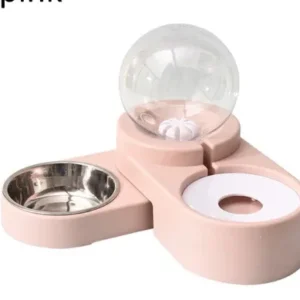 Automatic Dog Water Refill Bowl, Model B, Pink