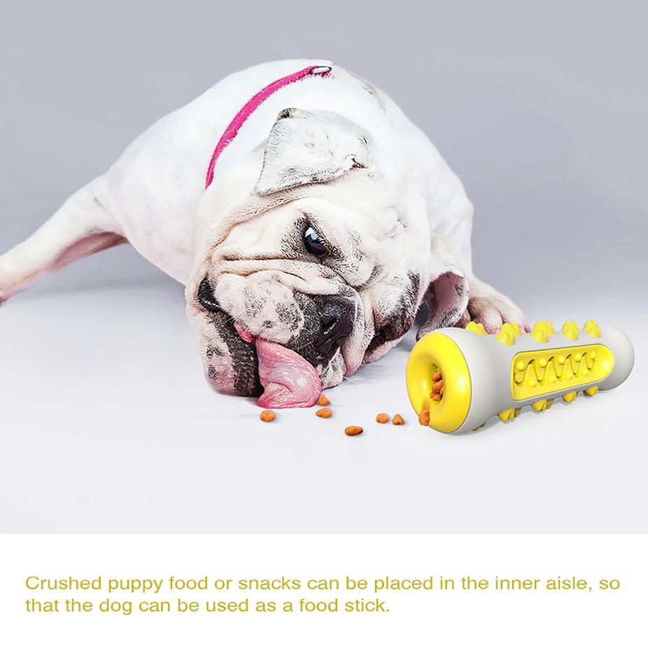 Tough Dog Chew Toy for Aggressive Chewers, Rubber Squeaky Toothbrush Toy, Green - Image 4