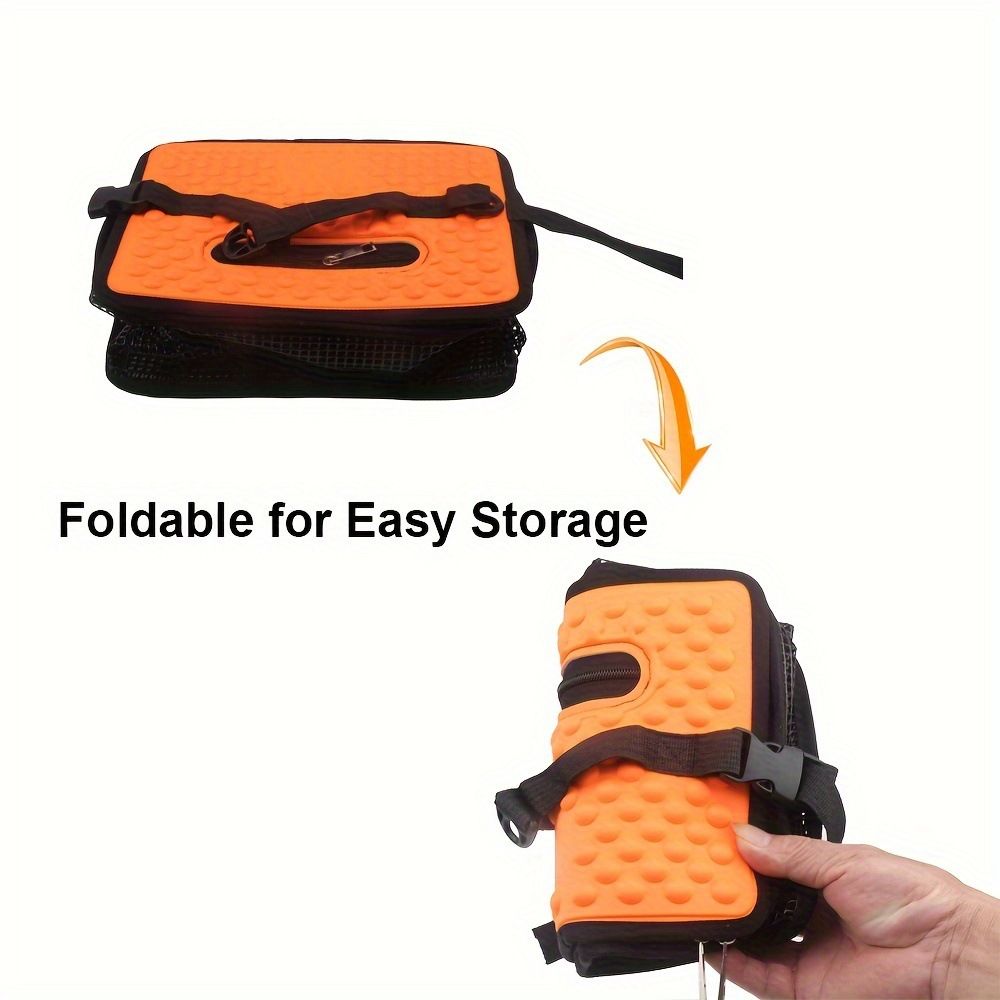 Floating Fish Basket for Live Caught, Foldable Fishing Holder Bucket Portable Collapsible Fishing Net Storage Cage for Live Fish Bait Live Well(28.45*22.1*24.89cm) - Image 2