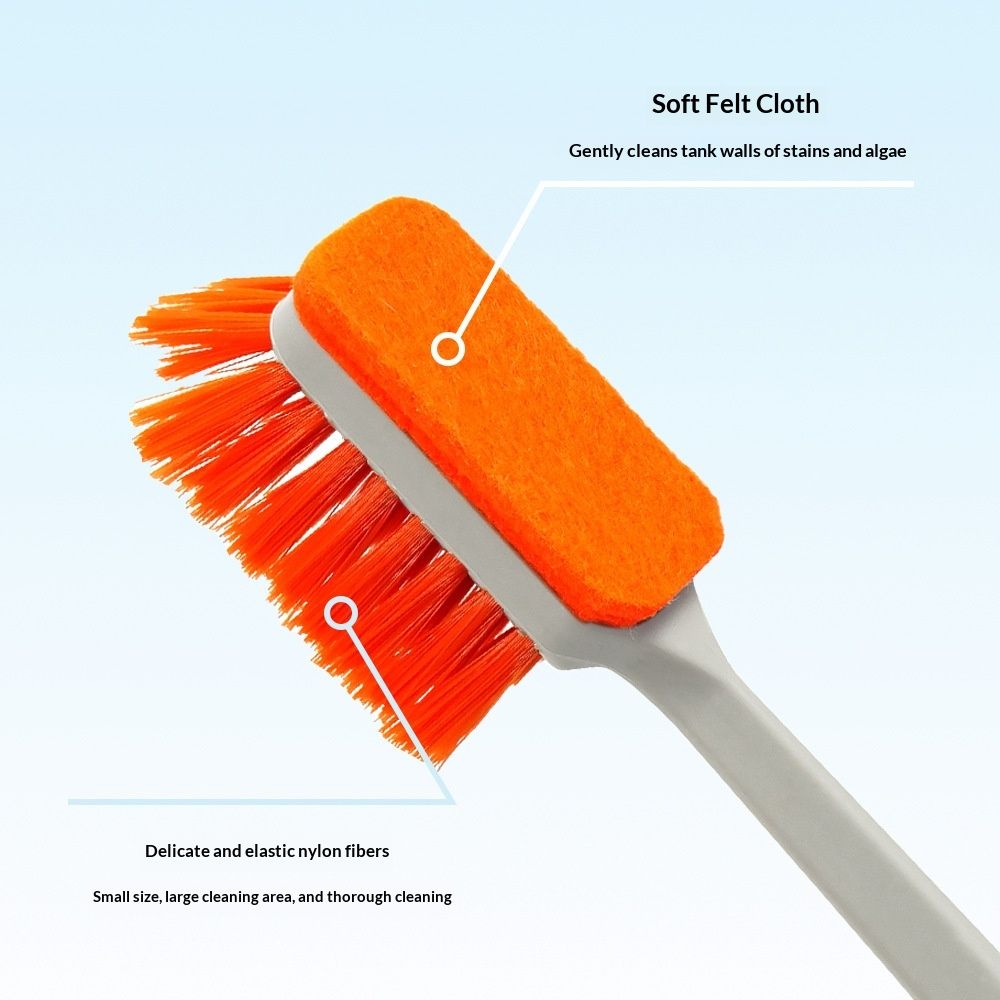2 PCS Small Aquarium Cleaning Tool, Algae Scraper for Fish Tank, Long Handle Aquarium Brush, Fish Tank Cleaner Adapted for Glass and Acrylic Aquariums (small) - Image 5
