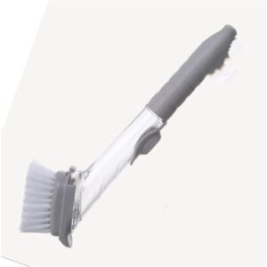 Soap Dispensing Dish Brush Storage Set, Kitchen Brush for Pot Pan Sink Cleaning, Pot Washing Sponge Lazy Cleaner Household