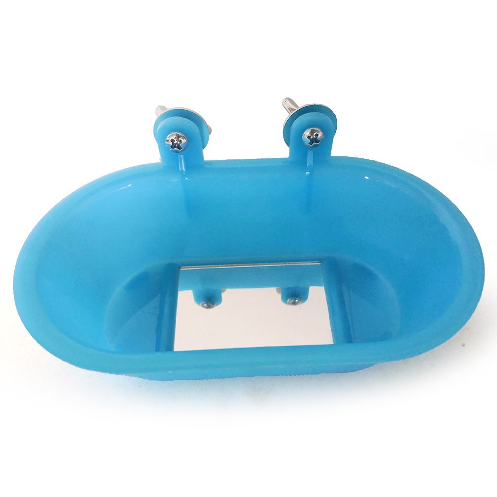 2 pack Bathtub with Mirror Toy Shower Tub Bathtub Cleaning Tool Plastic Durable Adorable Odorless for Small Parakeet - Image 3