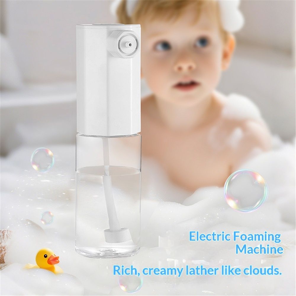 Electric Foaming Shampoo Dispenser Foam Sprayer Shampoo Foamer for Woman Men Baby Kid Dog Cat -White - Image 2