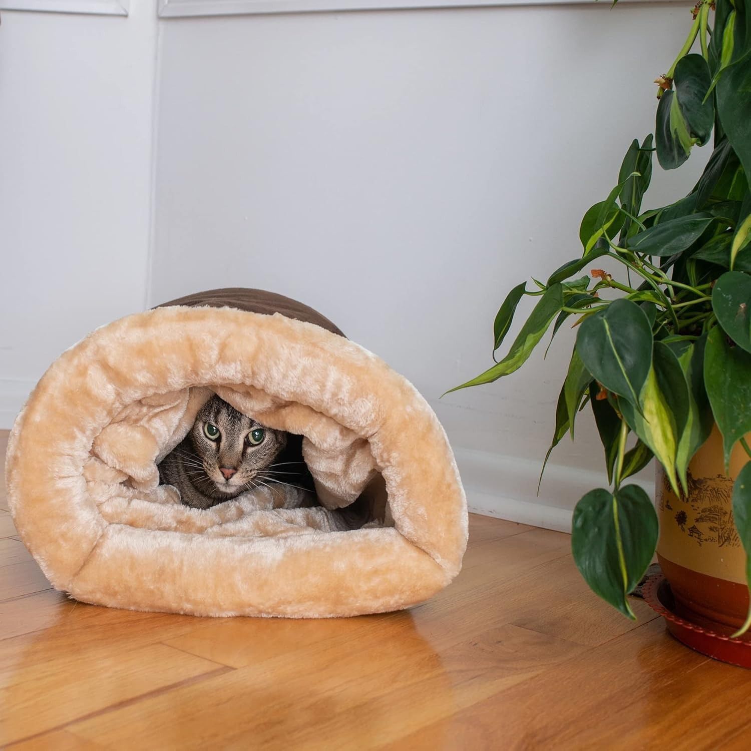 Upgraded Support Pet Warm Bed Dark Brown - Image 6