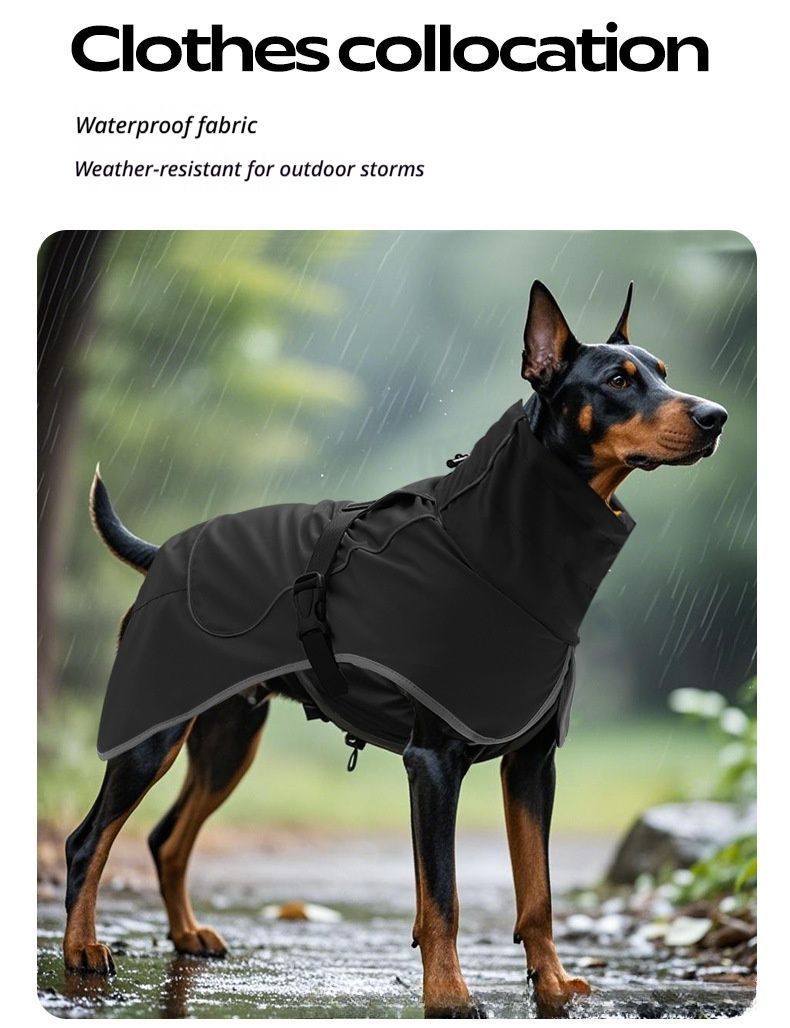 Winter Warm Pet Coat, Outdoor Cold Proof Dog Jacket-orange - Image 4
