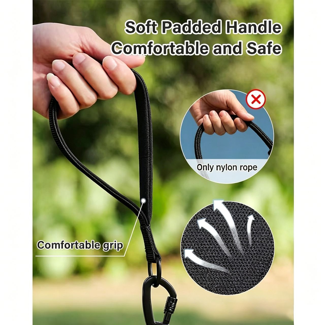 Large Dog Leash Sky Blue - Image 3