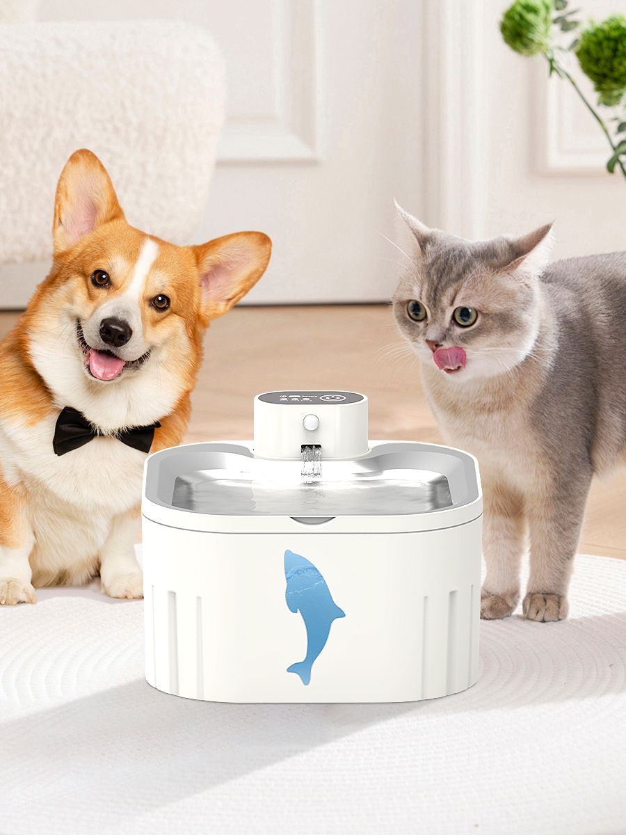 U7 Cat Water Fountain Waterer 3L/101oz, Wireless & USB Rechargeable Pet Water Fountain with 304 Stainless Steel Lid, Smart Infrared Motion Sensor Automatic Pet Water Dispenser, Ultra Quiet Pump, Detachable Easy Clean - Image 9