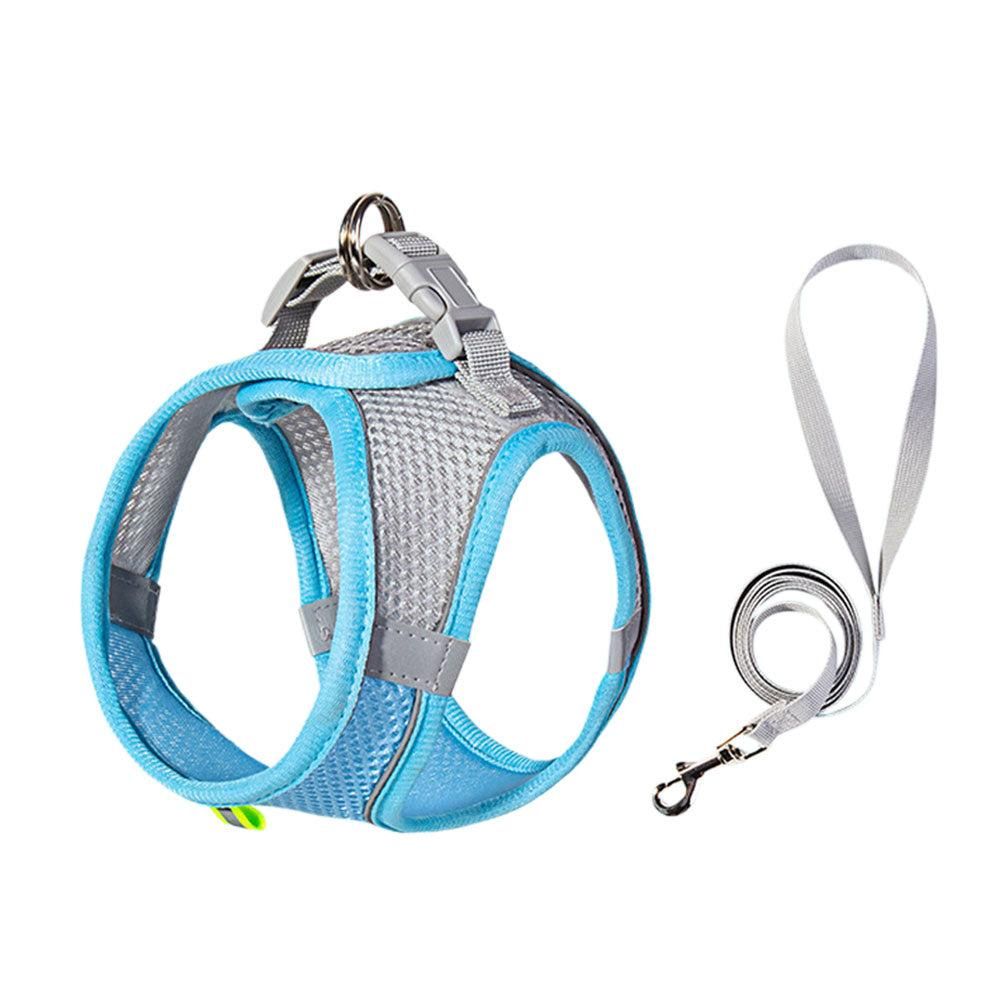 Pet Cat Harness and Leash Set Breathable Vest with Reflective Strip for Kitten Walking Traveling Orange - S - Image 5