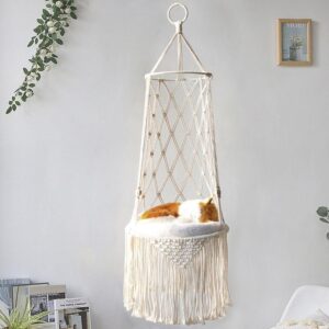 Pet Hammock Hanging Cat Bed Aerial Kitten Bed Sunny Window Seat Nest - S