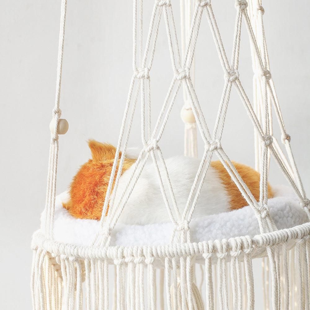 Pet Hammock Hanging Cat Bed Aerial Kitten Bed Sunny Window Seat Nest - S - Image 7