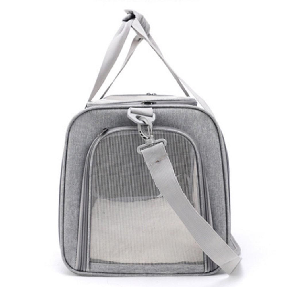 Foldable Travel Pet Carrier Bag Portable Cat Dog Kennel Bag Grey - S - Image 3