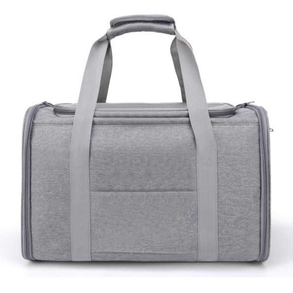 Foldable Travel Pet Carrier Bag Portable Cat Dog Kennel Bag Grey - S - Image 4