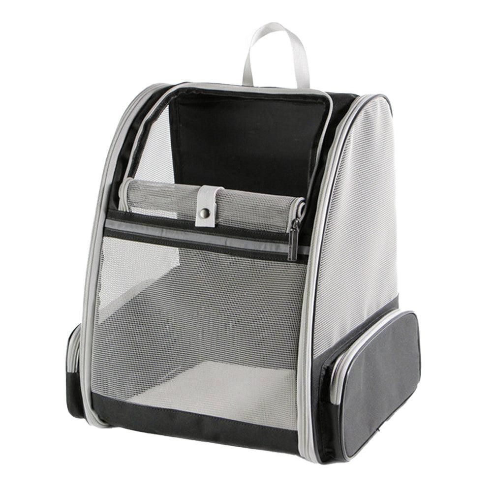 Travel Pet Cat Carrier Backpack Portable Breathable Outdoor Grey - Image 5