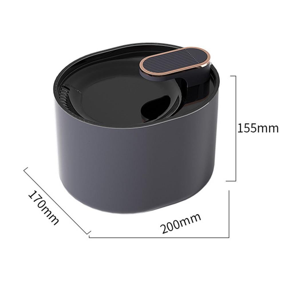 Pet Water Fountain Cat Dog Automatic Electric Drinking Dispenser with Red Light Indicator Black - Image 2